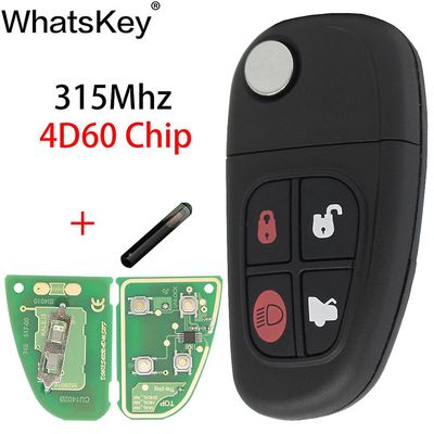 Redkid 4 Bottons Car Flip Folding Remote Key 315 / 433MHz 4D60 siru sopii Jaguar X-type S-type Xj Xjr 1999-2008 automaattiavain 315Mhz 4D60