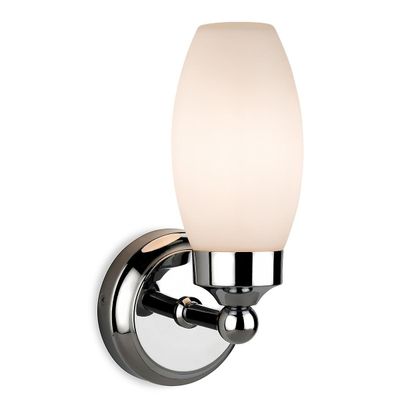Firstlight Lighting Reef 1 Lys Badeværelse Væg Lys Chrome med Opal Glas IP44, E14