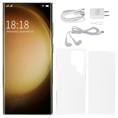 S23 Ultra 6,8 tuuman HD-puhelin, kynä, kaksi SIM-korttia, 8 Gt + 256 Gt, Android 13, vihreä