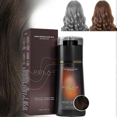 Hiusvärishampoo, Polar hiusvärishampoo, Polar hiustenhoito pikavärjäysshampoo, luonnollinen hiusvärishampoo tummanruskea