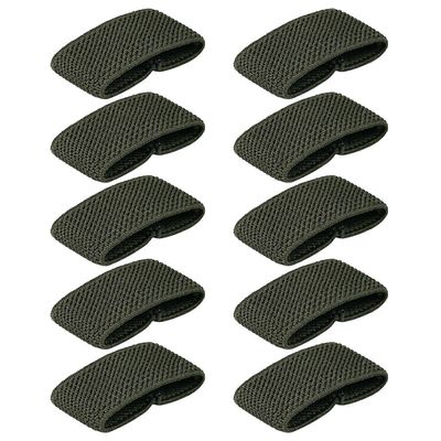 10 kpl joustava vyölenkki pidikkeet nylon vyölenkki reppuhihnan pidike pidike nauha taktisesti vyön pidike bändi armeijan vihreä