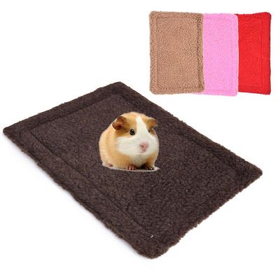 Pet Hamster Bed House Dobbeltsidet Plys Vinter Varm Egern Pindsvin Kanin Bed Pude Mat House Nest Pet Tilbehør Brown
