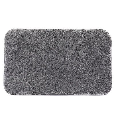 Eveltek Badeværelse tæpper Blød absorberende skridsikker fluffy tyk bademåtte til badekar Mørk grå 50CM*80CM