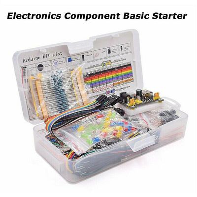Elektronisk komponentstartsæt til Arduino 830 tilslutningspunkt Breadboard kabelmodstands jumpertråd med detailboks