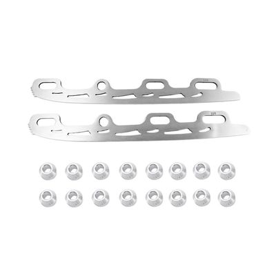 Blad rostfritt stål inline figur skridsko med knivtand för vuxna barn rullskridskor skor 289mm Silver