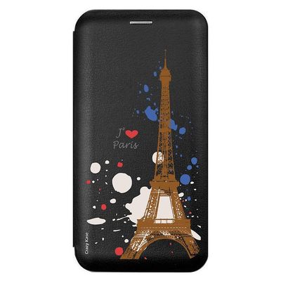 Crazy Kase Sag for Samsung Galaxy A50 Sort mønster Paris