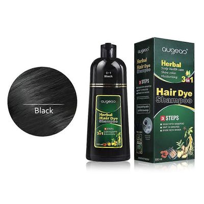 Black Hair Dye Shampoo Nopeasti vaikuttava harmaille hiuksille Värjää hiuksesi mustiksi kotona Musta