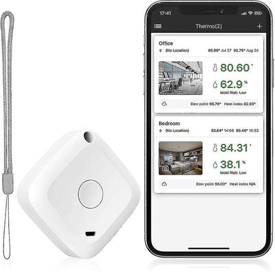 Bluetooth-lämpömittarin kosteusmittari, sisälämpöhygrometri sovelluksella, korkea