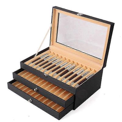 36 spor Pu Lær Penn Display Case Organizer