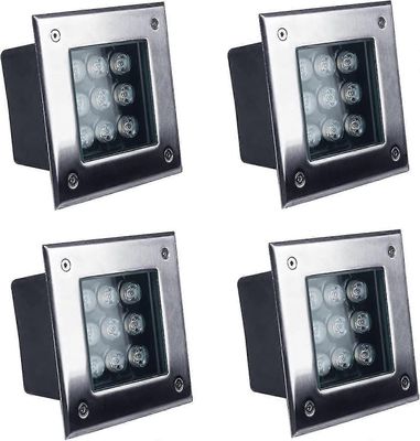 Outdoor Square LED upotettu lattiavalaisin, ruostumaton teräs, IP67 vedenpitävä, 6000K valkoinen valo