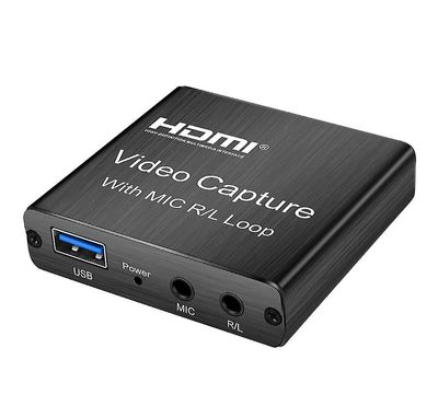 Coosilo Audio Video Capture Card Usb 1080p med Mic R / l Loop Game Grabber Adapter