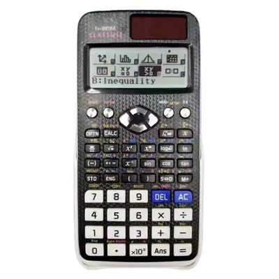991EX tieteellinen laskin digitaalinen suuri näyttö 696 toimintoa Middle High College Solar Scien -laitteelle Musta