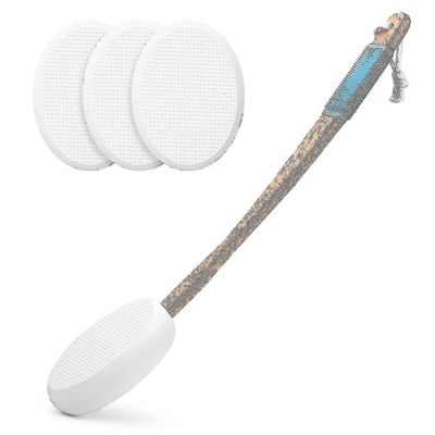 Tianzun Lotion Applikator for ryggen, enhet for å bruke lotion på ryggen med lang håndtert, 17 inches tilbake fuktighetskrem applikator med 4 re