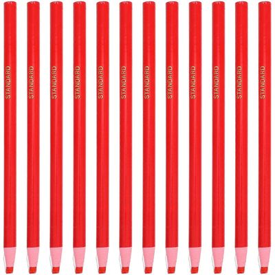 12 kpl Peel Off Kiina -merkit, rasvakynät keramiikalle, lasille, kankaalle, metallille, puulle, Punainen 17.00X0.80X0.80CM