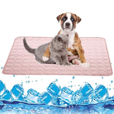 Eveltek Hund Køling Mat Sommer Ice Silk Pet Cool Bed Hunde Katte Kennel Pad Pink 150x100cm