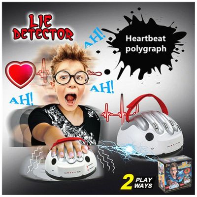 Micro Electric Shock Lie Detector Polygraph Test Totuus Järkyttävä valehtelija Peli lelu lelu lelu hopea