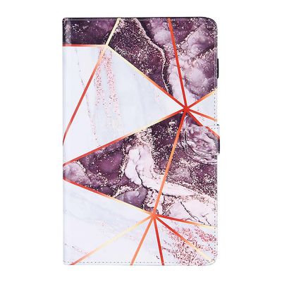 Veske til Galaxy Tab A 10.1 2019 Sm-t510 / t515 Pu Leather Tablet Smart Slim Shell Svart og hvit
