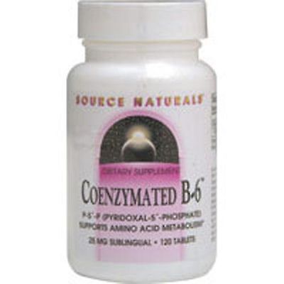 Source Naturals Coenzymeret B-6 Sublingual, 25 mg, 30 faner (Pakke med 1)
