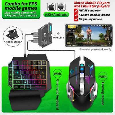 Sekoita SE/Elite-hiiri- ja näppäimistömuunnin Ammattimaiset pelitarvikkeet Nopeampi reaktio Android IOS Mobile PUBG -peleille MIX SE set