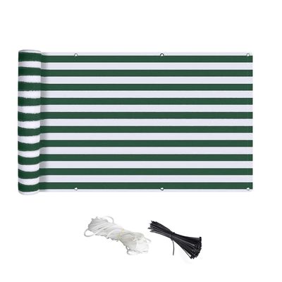 35.4 * 169.9 "Balkong Privacy Screen Cover Vindtett UV-beskyttelse Balkong Personvern Screen Mesh netting for Patio Fence Backyard veranda Inkluder...
