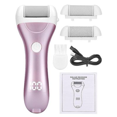 Ebox Elektrisk fodfil til hæle - pedicure callus remover til død, hård hud Pink