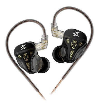 Kz-dqs kablede øretelefoner Hifi Inear ørepropper hodetelefonmikrofon for musikkspill Standard utgave