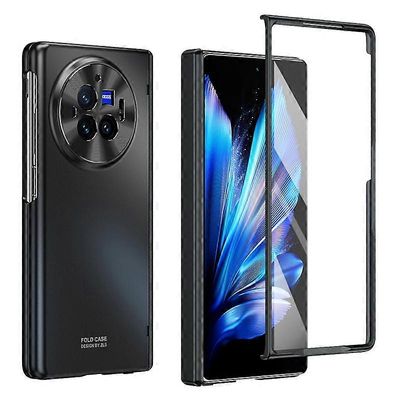 Vivo X Fold3 Pro Case PU nahkapäällysteinen PC-puhelimen suojus karkaistulla lasikalvolla Monivärinen Style B