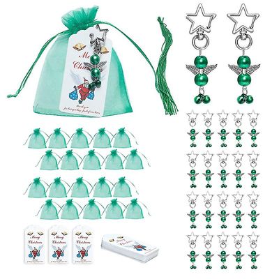 Lauwodun Julegaver jul Pentagram vedhæng gavepose sæt grøn 20 pcs