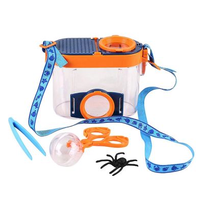 Insektinspektionsboks med forstørrelsesglas 2,6x 4,5x forstørrelser Børn Bug Catcher og Viewer Microscope Insect Magnifier Nature Exploration Kit m...