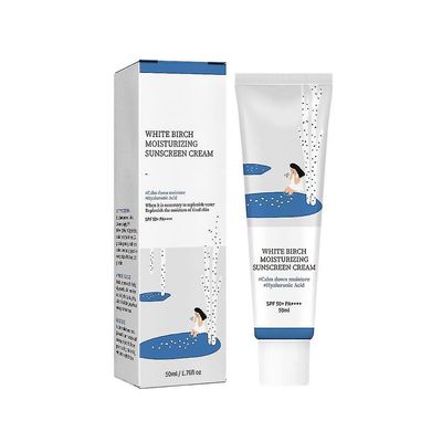 unbrand Solkrem Bjørkejuice Solkrem Spf 50+ Solkrem Ansikt Langvarig UV-beskyttelse 50 ml 2pcs x50ml