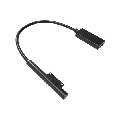 Pd 15v til Type C ladekabel for Surface Pro 7/6/54/3 Surface Book 2-serien Svart plast kvinne
