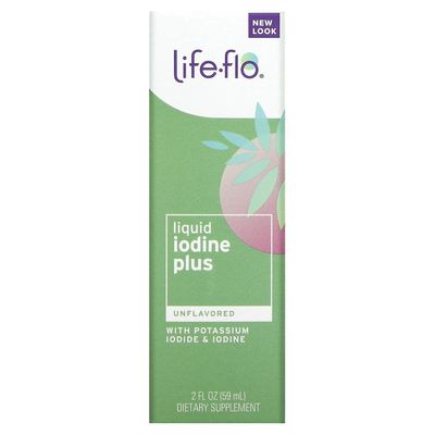 Life-flo, nestemäinen jodi plus, kaliumjodidin ja jodin kanssa, maustamaton, 2 fl oz (59 ml)
