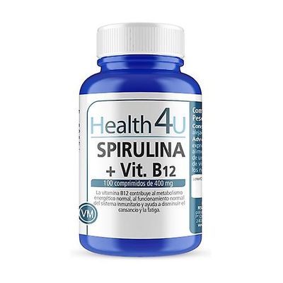 Health 4U Spirulina + Vitamin B12 100 tablets of 400mg