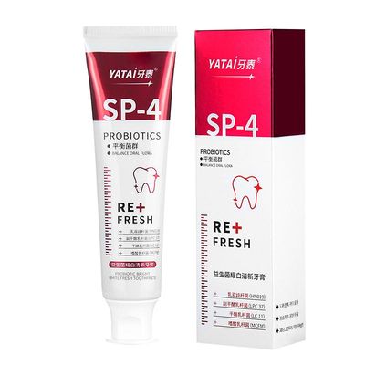 Sip-4 120g Probiotisk tandkräm Ljusare & Fläck Fräscha Bleka Tänder Sp-4 Tandkräm Tandkräm Ta bort dålig andedräkt röd
