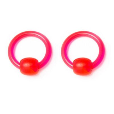 BodyJewelryOnine Akryl fangenskab ringe - 6 farver - 4 størrelser - sælges som par Blå 2.4