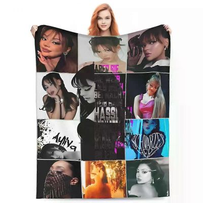 Kerota Vintage Ayliva Collage Merchandise Blanket Fleece Vuodevaatteet Liebe Tour 2024 Throw Blankets Kodikas Erittäin pehmeä makuuhuoneen mattokap...