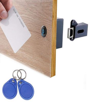 Kuankuanbao Usynlig elektronisk skaplås, skjult lås, DIY RFID-låslås for treskap skuffeskap B