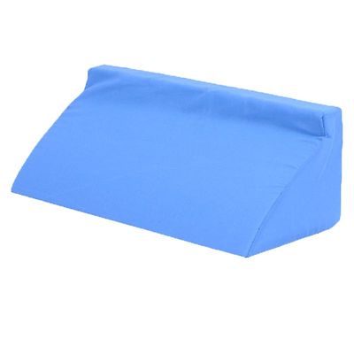 Bed Wedge Pillow Sininen kiilatyyny selkänojaan - 50 x 25 x 15cm / 19,7 x 9,8 x 5,9 tuumaa - piilotettu vetoketju ja irrotettava pestävä vaahtomuov...