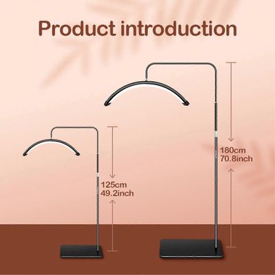 Puolikuun lattiatäyttövalo kaksivärinen lämpötila 3200K-5600K LED-videovalo säädettävällä lattiavalaisimen jalustalla