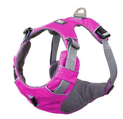Justerbar polstret hundesele rosa rød XL