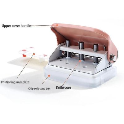Kw trio 3-reikäinen paperireikärei'itys kädessä pidettävä metallireikä yhteensopiva A5 valkoinen