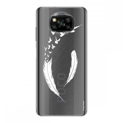 Crazy Kase Hull For Xiaomi Poco X3 Nfc I Silikone Soft 1 Mm, Fjer og Flight D-apos;fugle
