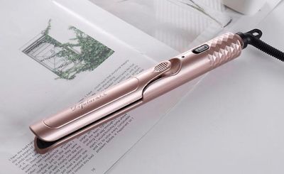 Ruili Splint lige hår curling jern Dobbelt brug Ikke-skade Bærbare Air Bangs Curling Hair Glattejern Steg guld