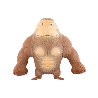 Simulation Gorilla Ape Stretchy Squish Antistress Squeeze Elastisk Monkey Toy Brown 15*12