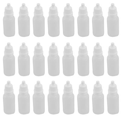 100PCS 15Ml tyhjät muoviset puristettavat tiputuspullot silmänestepisara uudelleen täytettävät pullot Läpinäkyvä valkoinen