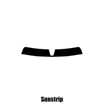 Window-Tint Sun Strip for Dodge Journey - 2011 til 2015 pre-cut solstrip 5% limo sort Sunstrip