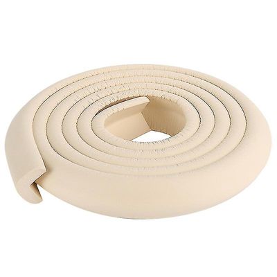 Barsinfi Børn Child Safety Wall Corner Edge Guard Pude Skum Strip Protector Beige 2M