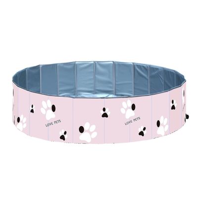 Bærbart foldbart PVC-kæledyrsbadekar til hunde - Ingen lækage hvalpebadpool Pink S
