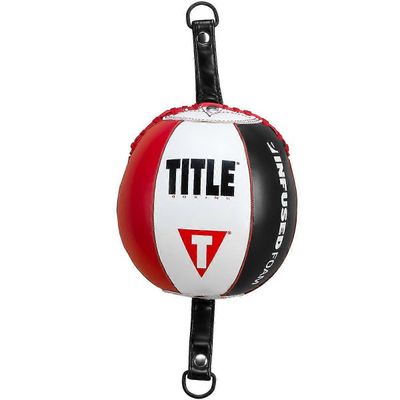 Title Boxing Otsikko nyrkkeily infusoitu vaahto täytetty nahka kaksinkertainen End Bag-punainen/valkoinen/musta 7"