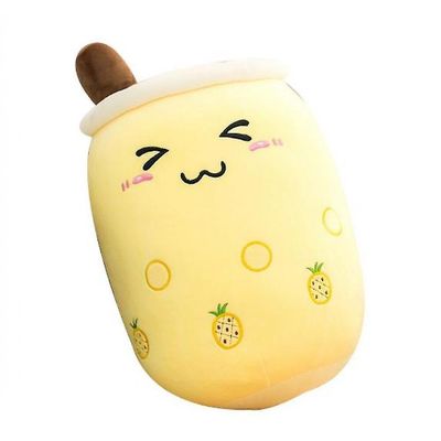 Mikasa Udstoppet Boba Plys Bubble Tea Plys Pillow, Hugging Cushion Plys Food Ananas 35cm